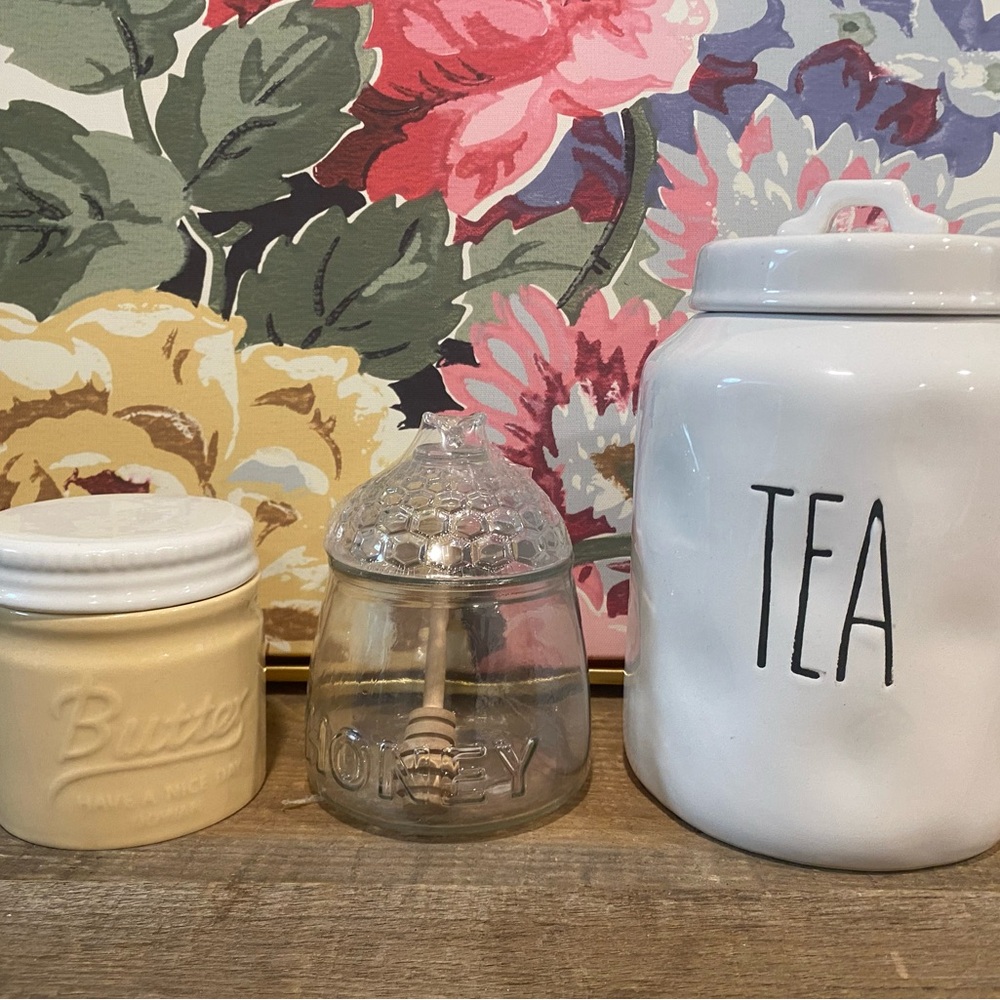 Butter Bell, Honey Pot & Tea Cannister